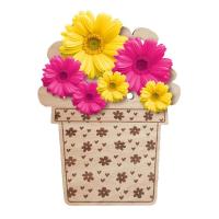 Flower Arrangement Wreath Board 2D Treasure Hunt Plate Wooden Flower Pot Appearance for Birthday Present Childrens Day Gifts honest