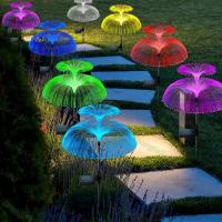 Solar Garden Lights Outdoor Waterproof Jellyfish Lawn Light RGB Changing Color Landscape Light for Yard/Pathway/Holiday Decor