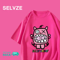 SELVZE ผ้าฝ้ายผู้หญิงเสื้อยืดการ์ตูนน่ารักแขนสั้น A2452