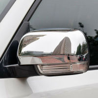 Car Chrome Side Door Rearview Mirror Cover Trim Fits Pajero V80 2007-2021 Auto Mirrors Cap Chromium Styling Parts