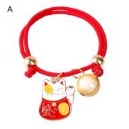 Vòng Cổ Mèo Mặt Dây Chuyền Mèo May Mắn Vòng Cổ Mèo Cún Con Dệt Dễ Thương