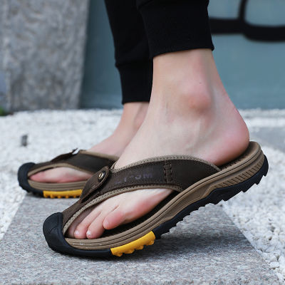 รองเท้าแตะชายหาดฟลิปฟลอปสำหรับผู้ชาย,รองเท้าแตะเกาหลีฤดูร้อนคุณภาพสูงสำหรับสันทนาการไม่ลื่น