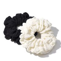 【CW】 New Fluffy Pleated Scrunchie Large Intestine Hair Tie Ponytail Elastic Big French Headdress Headwear