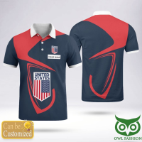 2023 NEW -Custom Name United State Love Red Dark Blue Black Polo Shirt jersey(FREE NAME LOGO CUSTOM){trading up}