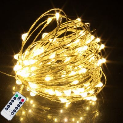 5M 10M 20M Fairy Lights Copper Wire LED String Lights With Remote Control For Garland Christmas Tree Wedding Room Decoration