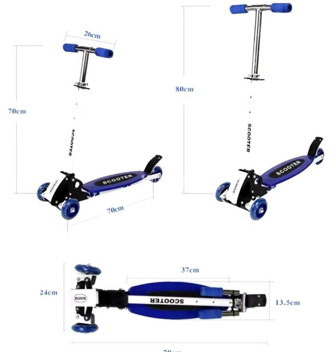 สกู๊ตเตอร์-3-ล้อปรับและพับได้เหมาะสำหรับเด็กอายุมากกว่า-3-ปี