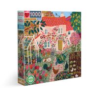 eeBoo English Cottage 1,000 Pc Sq Puzzle - จิ๊กซอว์รูปบ้านชนบทอังกฤษแบบ 1,000 ชิ้น