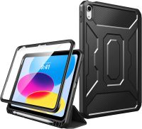 MoKo สำหรับ iPad ใหม่10th Generation Case 2022 iPad 10.9นิ้ว Case, iPad 10 Case พร้อมตัวป้องกันหน้าจอ,ที่ใส่ดินสอในตัวเต็มรูปแบบกันกระแทกสำหรับ iPad 10th 2022 Gen Release,รองรับ Touch ID