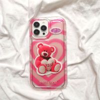 For IPhone 14 Pro Max IPhone Case Thickened TPU Soft Case Clear Case Shockproof Sweet Bear Compatible with For IPhone 13 Pro Max 11