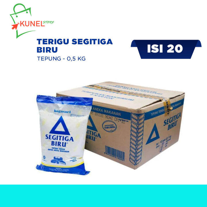 Tepung Terigu Segitiga Biru 1 Dus X 20 Pack X 500g Lazada Indonesia