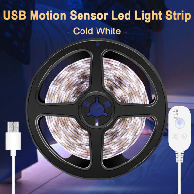 Hot 5M LED Light Strip PIR กันน้ำ USB Motion Sensor 5V ภายใต้ตู้ Light โคมไฟห้องครัว2835ริบบิ้น LED Strip ห้องนอน Lighting