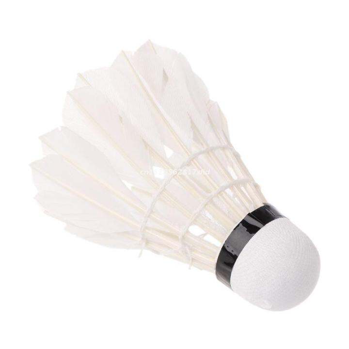 12x-training-sports-white-goose-feather-shuttlecocks-birdies-badminton-ball-game-dropship