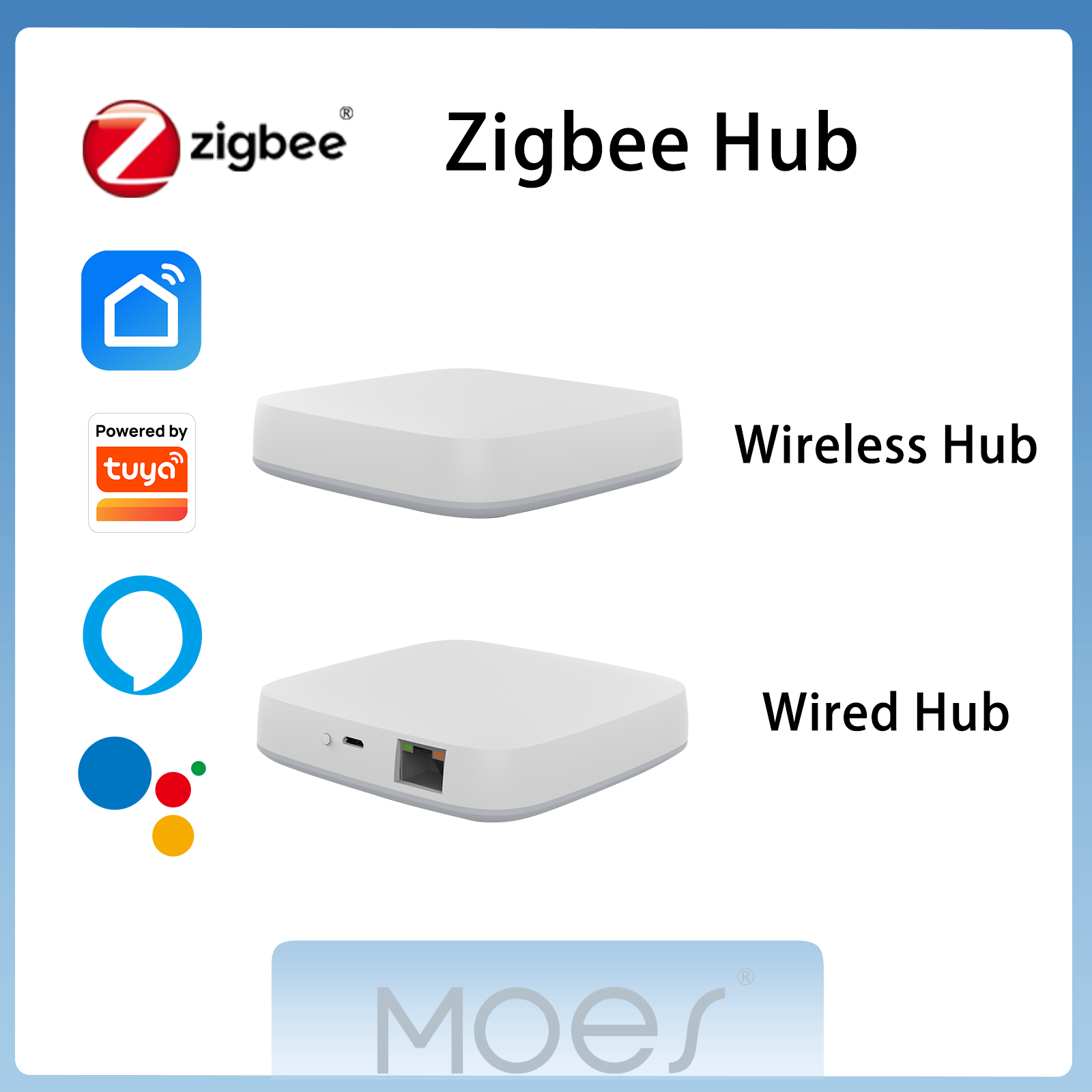 Tuya ZigBee WiFi Smart Gateway Hub Smart Home Bridge Tuya/Smart Life APP Wireless Remote Controller Via Alex-a Home App Control 
