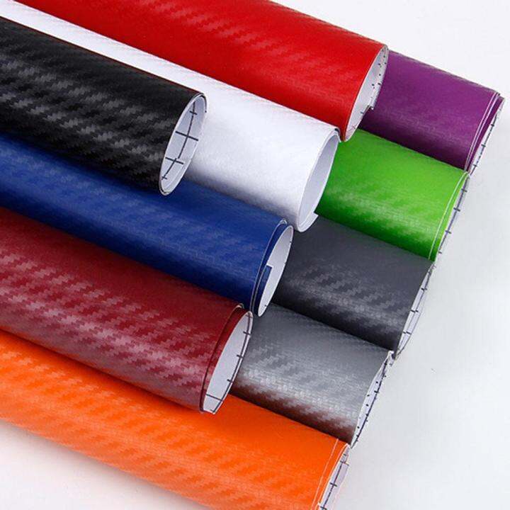 NEW 8Inch 3D 127cm 50Inch Glossy Carbon Fiber Wrap Vinyl Decal Film