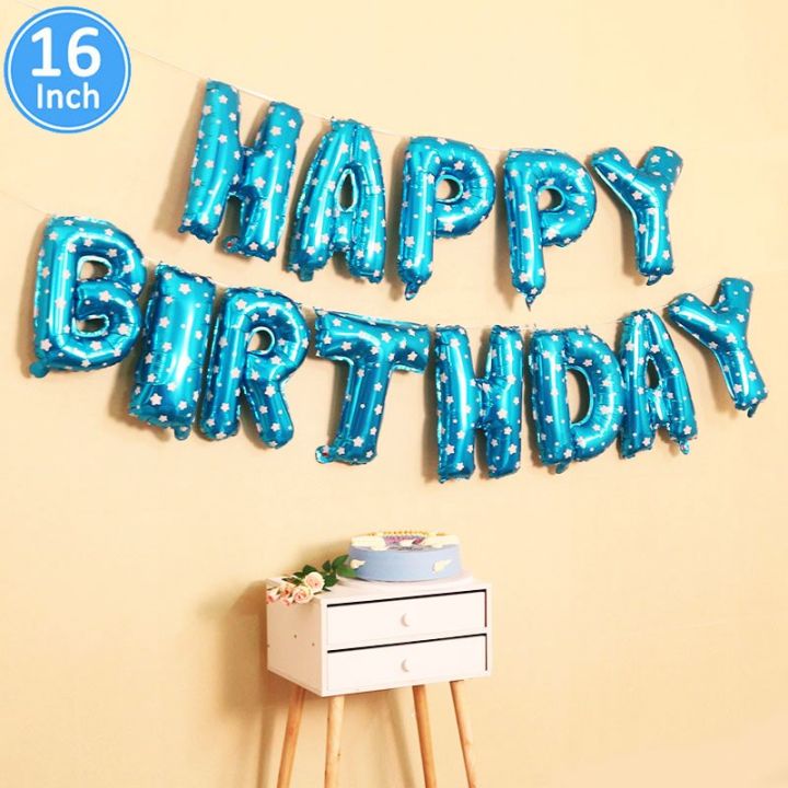 1st-happy-birthday-blue-silver-balloons-foil-number-balloons-banner-first-baby-boy-party-decorations-my-1-one-year-supplies-artificial-flowers-plants