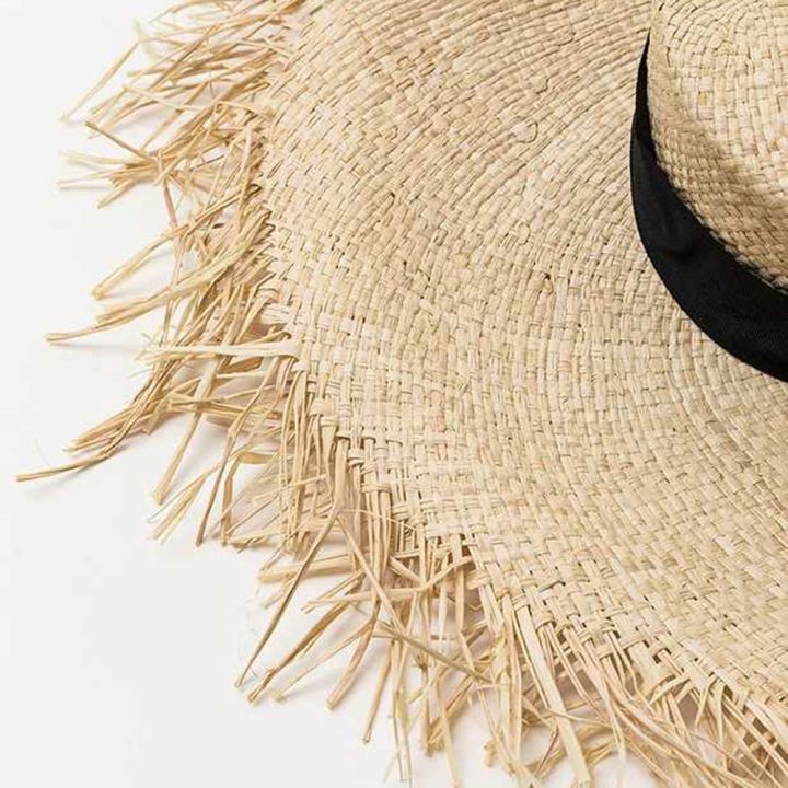 หมวกฟางฤดูร้อนพร้อมหมวกฟางต้นปาล์มชนิดหนึ่งฟางแฟชั่นหมวกชายหาดที่มีคุณภาพสูงในช่วงฤดูร้อนดวงอาทิตย์-กิจกรรมความคุ้มค่าสูงสุด