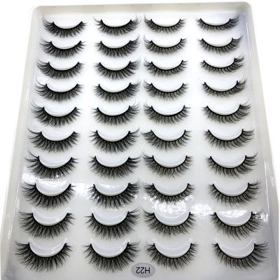 New 20 Pairs 3D Mink Lashes Natural Thick Curled Fluffy Small Bunch False Eyelashes Make Women Beautiful In An Instant Lashes
