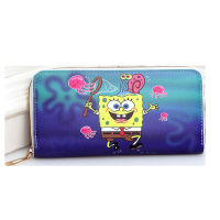 กระเป๋าเงินลายการ์ตูน SpongeBob สำหรับเด็กหญิงเด็กชายกระเป๋าสตางค์ใส่เหรียญที่ใส่บัตรการ์ตูนเด็กแบบแฟชั่นนักเรียน Dompet Pelajar 0000