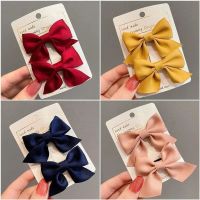 ♡Source♡ 4pcsset Bow Hair Clips Hairpins For Girls Princess hairpin Boutique Kids Headwear Fabric Bow Children Hair Accessories Bow hair accessories