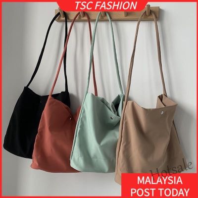 【hot sale】▥♀✿ C16 TSCfashion Candy color bag small fresh and simple pure color nylon canvas bag womens shoulder ins student female messenger bag