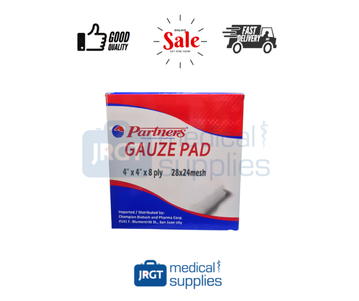 Sterile Gauze Pad 4x4x8 (1 Box-100 Pcs)(Partners) | Lazada PH