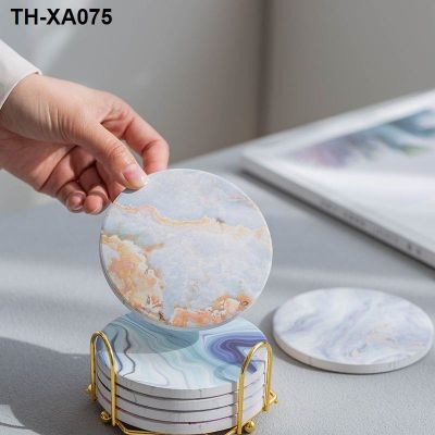 Diatom ooze ins coasters suction cushion cup hot skid prevention creative glass heat insulation pads