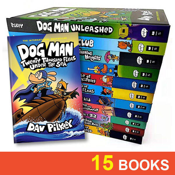 [SG Stock] Dog Man / Cat Kid Collection (15 Books Hardcover) Lazada