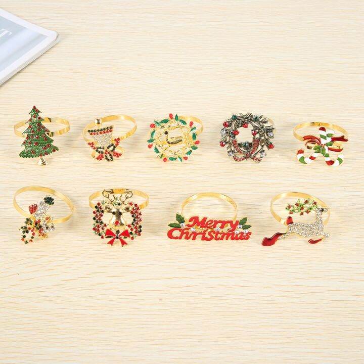 9-pieces-christmas-napkin-rings-set-metal-christmas-napkin-holder-christmas-tree-napkin-ring-decor