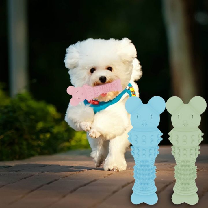 ของเล่นสุนัข-tpr-teething-bear-tug-chew-toy-teething-interactive-traning-toy-bite-resistant-for-dogs-cleaning-stick