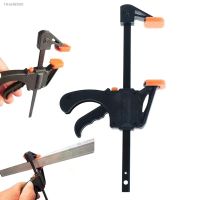 ◊ 1Pcs 4 Inch Woodworking Work Bar Mini F Clamp Clip Ratchet Release Squeeze DIY Hand Carpenter Tool Clamp For Gluing Projects
