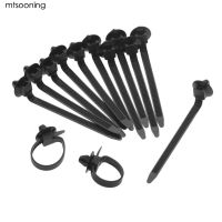 【CW】 mtsooning 50 Pcs Universal Nylon Black Car Auto Cable Strap Push Mount Wire Tie Retainer Clip Clamp Fastening Ties