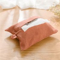 3PCS Ramie Fabric Tissue Box Organiser, Hangable Napkin Cover, Paper Box For Kitchen Car Toilet Tissue Case Container