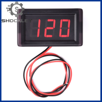 Shockley 0.56 DC5V-120V เครื่องวัดแรงดันไฟฟ้าแบบดิจิตอลเครื่องทดสอบแรงดันไฟฟ้า Gauge จอแสดงผลแอลอีดี2สายโวลต์มิเตอร์สำหรับรถจักรยานยนต์รถแผงมอเตอร์ Mount