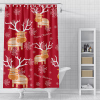 3D Print Christmas Shower Curtains Bathroom Curtain Waterproof Mildew Proof Shower Curtains For Bathroom Bath Cover With Hooks