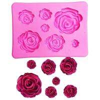 QianXing Shop 3D Silicone Mold Rose Flower Shape Mould for Soap