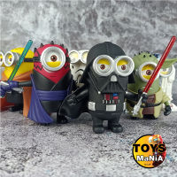 โมเดล มินเนี่ยน Minions ใส่ชุด สตาวอร์ starwars น่ารัก ตัวใหญ่สูงประมาณ 9 cm แขนขยับได้ 1ชุด มี6แบบ