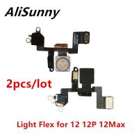 AliSunny 2pcs LED Flash Light Sensor Flex Cable อะไหล่ซ่อมสําหรับ iPhone 12 mini 12 Pro Max ระยะใกล้เคียงโดยรอบ