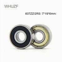 10pcs 607RS Bearing ABEC-1 10PCS 7x19x6 mm Miniature 607 2RS Ball Bearings 607-2RS EMQ Z2 Axles  Bearings Seals