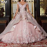 ™❣ AEOZAD Vestido bordado Quinceanera Beading de tule Vestidos cocktail Embelezado 2023