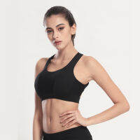 2019 Women Breathable Sports Yoga Fitness Padded Running Push Up Seamless Overlapping Top s In Stock