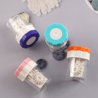 Contact Lens Cleaner Case Box Manual Rotation Type Plastic Container Storage Holder Contact Lenses Cleaning Tools