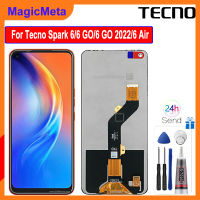 MagicMeta จอ LCD แบบดั้งเดิมสำหรับ Tecno Spark 6/6 GO/6 GO 2022/6เครื่องอ่านพิกัดจอแสดงผล LCD แบบสัมผัสหน้าจออากาศแทนการประกอบสำหรับ Tecno Spark 6 6 GO 2021 Spark 6 Air Display