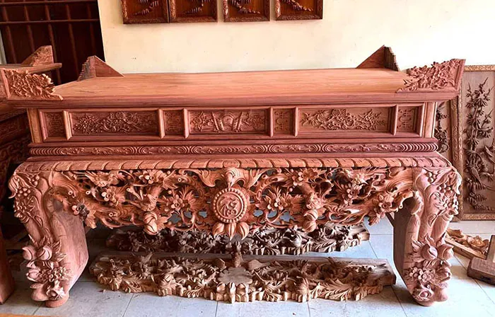 Nơi Sản Xuất BÀN THỜ GỖ GIÁ RẺ, Uy Tín Chất Lượng BT69 – Đồ gỗ Hoàng Vân