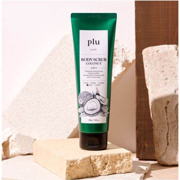 PLU body scrub 200ml white musk / rosemary herb / coconut / berry mix