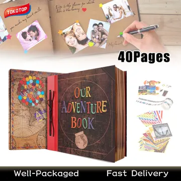 Scrapbook Photo Book, Our Adventure Book, Adventure Book, Adventure Scrapbook Handmade DIY Family Scrapbook Photo Album Up Travel Scrapbook for Memory