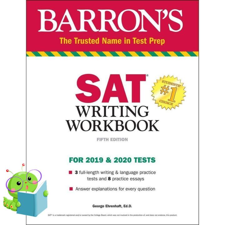 New ! สั่งเลย !! Barrons SAT Writing Workbook : For 2019 &amp; 2020 Tests (5th CSM Workbook) [Paperback] (ใหม่) พร้อมส่ง