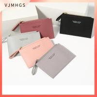 VJMHGS ผู้ชาย PU หญิง สุภาพสตรี สีเพียว กระเป๋าสตางค์ใบสั้น ผู้ถือบัตรเครดิต กระเป๋าเงินธุรกิจขนาดเล็ก