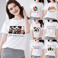 ❈  Women T-Shirt Clothes Harajuku Summer Short Sleeve T-shirt O-neck Pullover Friends Print Short Sleeve Personality Streetwear Top