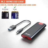 Kingspec M2เคส SSD กล่อง HDD 10Gbps M.2 Nvme SSD เป็น USB 3.1กล่อง Type-A ไปยัง Type-C สำหรับ M.2 SSD ที่มี OTG