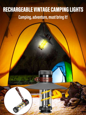 R LED Portable Lantern ไฟฉายแบบชาร์จไฟได้แคมป์ปิ้ง Light Support Infiniy Dimmable Multiple Lighting Modes Waterproof